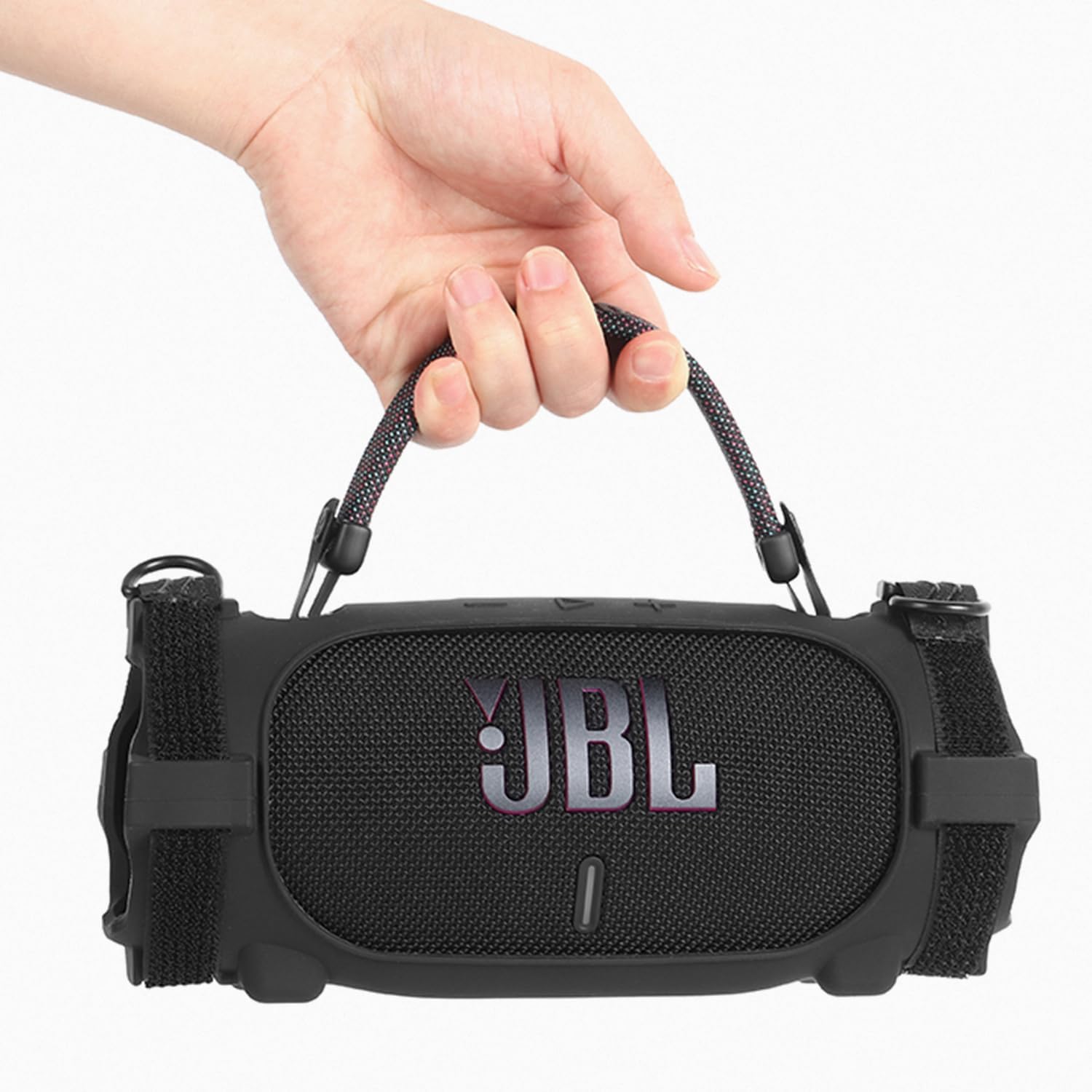 Geiomoo Silicone Case for JBL Charge 6, Portable Scratch Shock Resistant Cover (Black) - Image 6