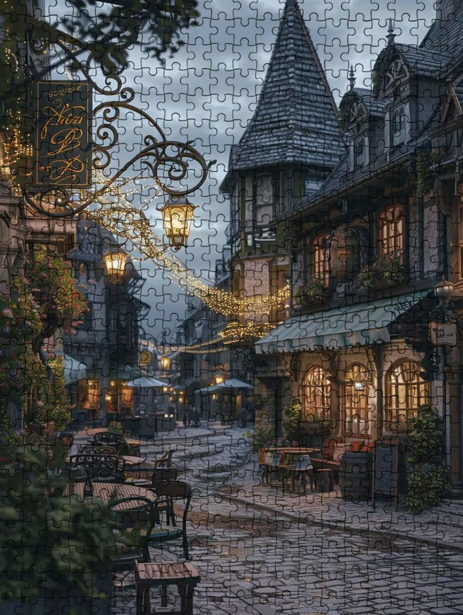 Puzzle 4000 Teile, StraßEnblick StraßEnbeleuchtung Puzzle Erwachsene 4000, Klassische Puzzles, Puzzlespiele für Die Ganze Familie, Mit Schöner Verpackung, Dekoration Puzzles und Geschenke FNKL3-593