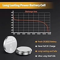 Vista 6 de CR2032 - Batería de litio de 3 V, paquete de 10 pilas de botón 2032 para Apple Airtag, repuesto de batería de llavero para Nissan Toyota, Honda