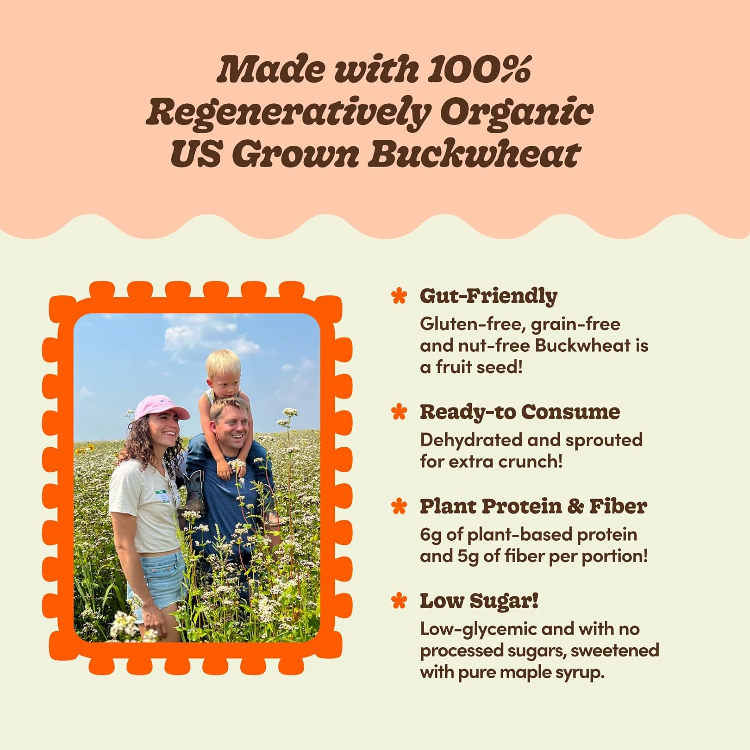 Clusterbucks Superfood Clusters – Grain-Free, Keto-Friendly Granola with Regeneratively Grown Sprouted Buckwheat– Gluten-Free, Low-Carb, Organic Healthy Snack (3-Pack, Snickerdoodle)