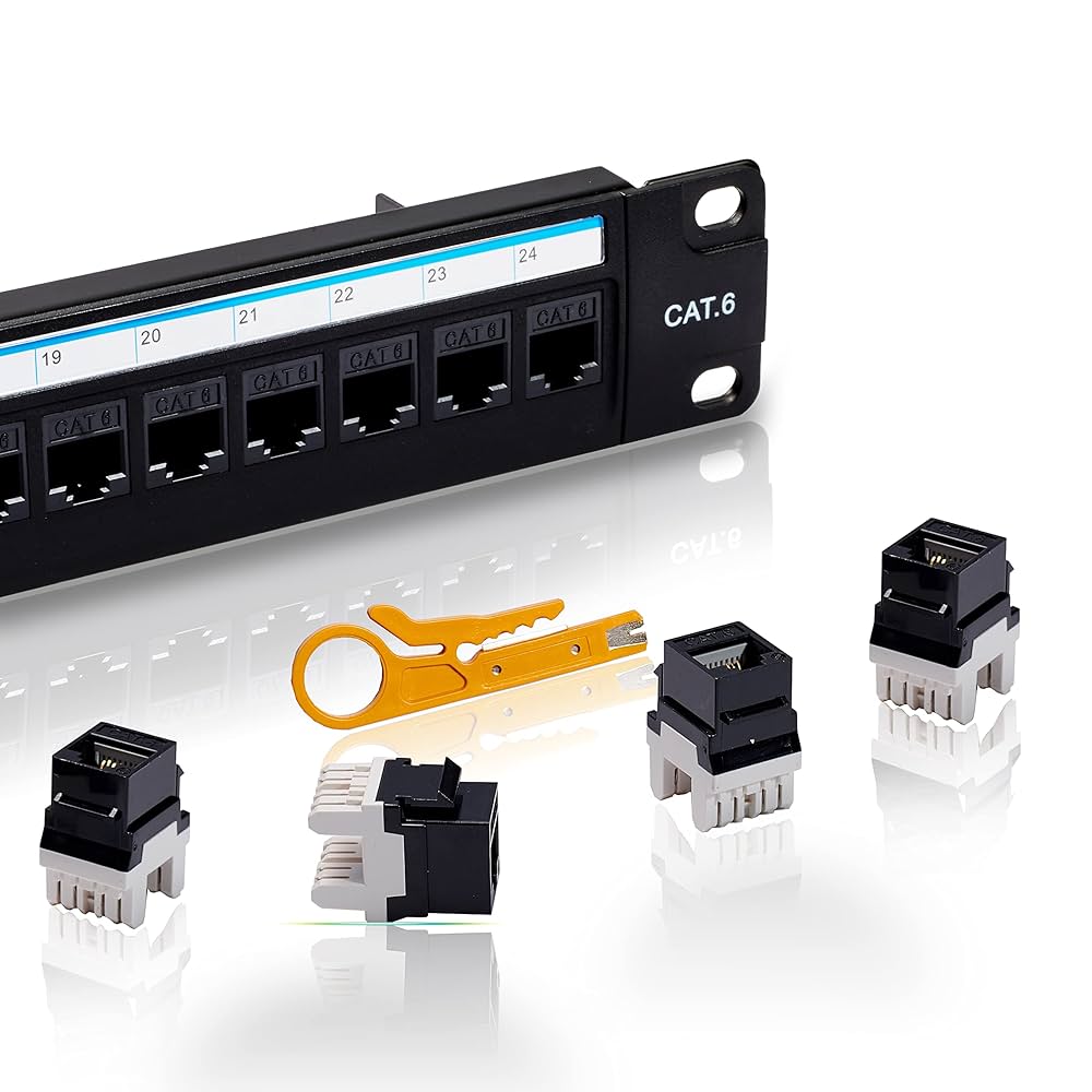 kyページ Amazon.com: Lysymixs Cat6 Patch Panel 24 Port with Keystone