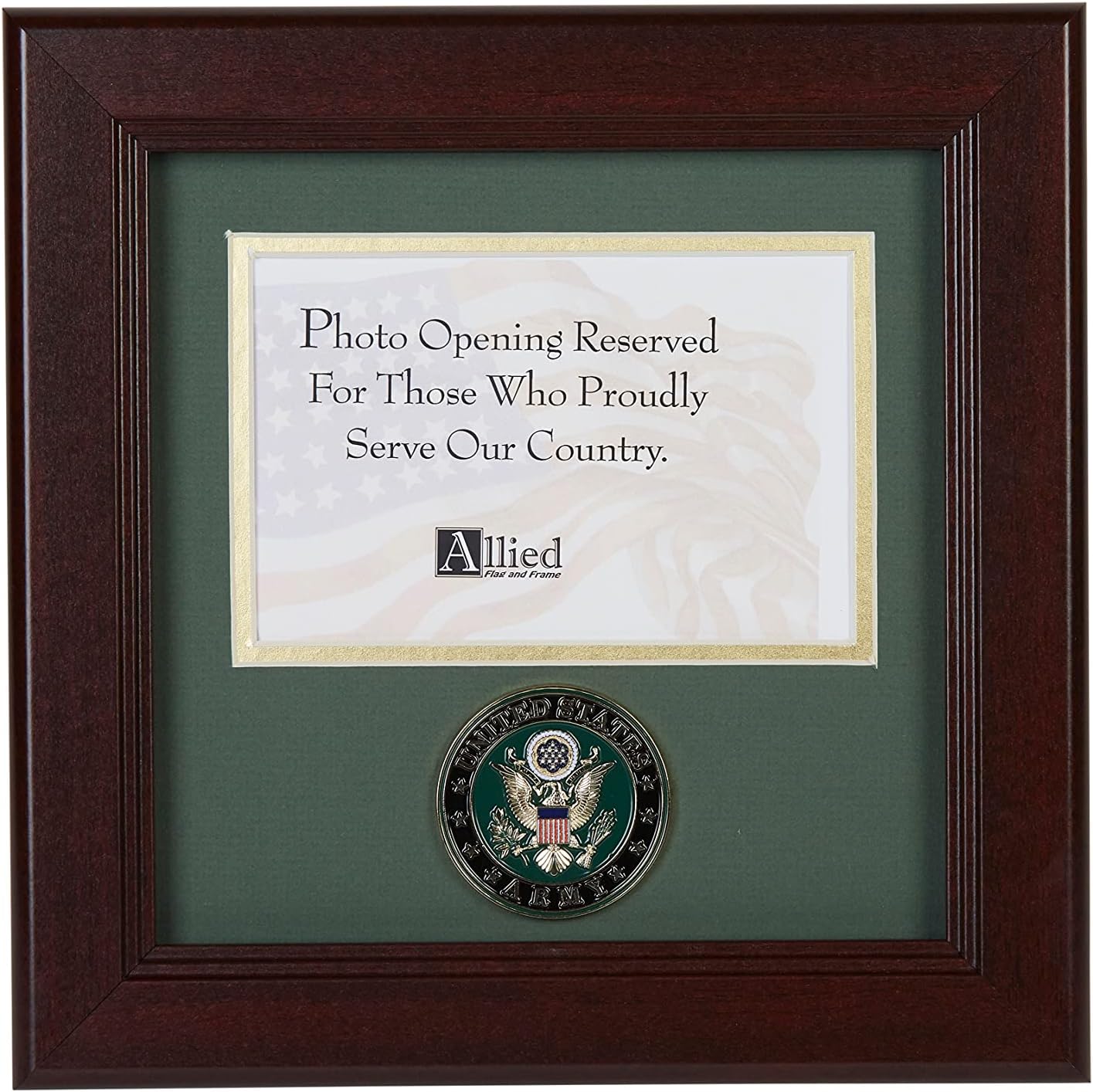 Allied Frame US Firefighter Medallion Landscape Picture Frame - 4 x 6 Picture Opening