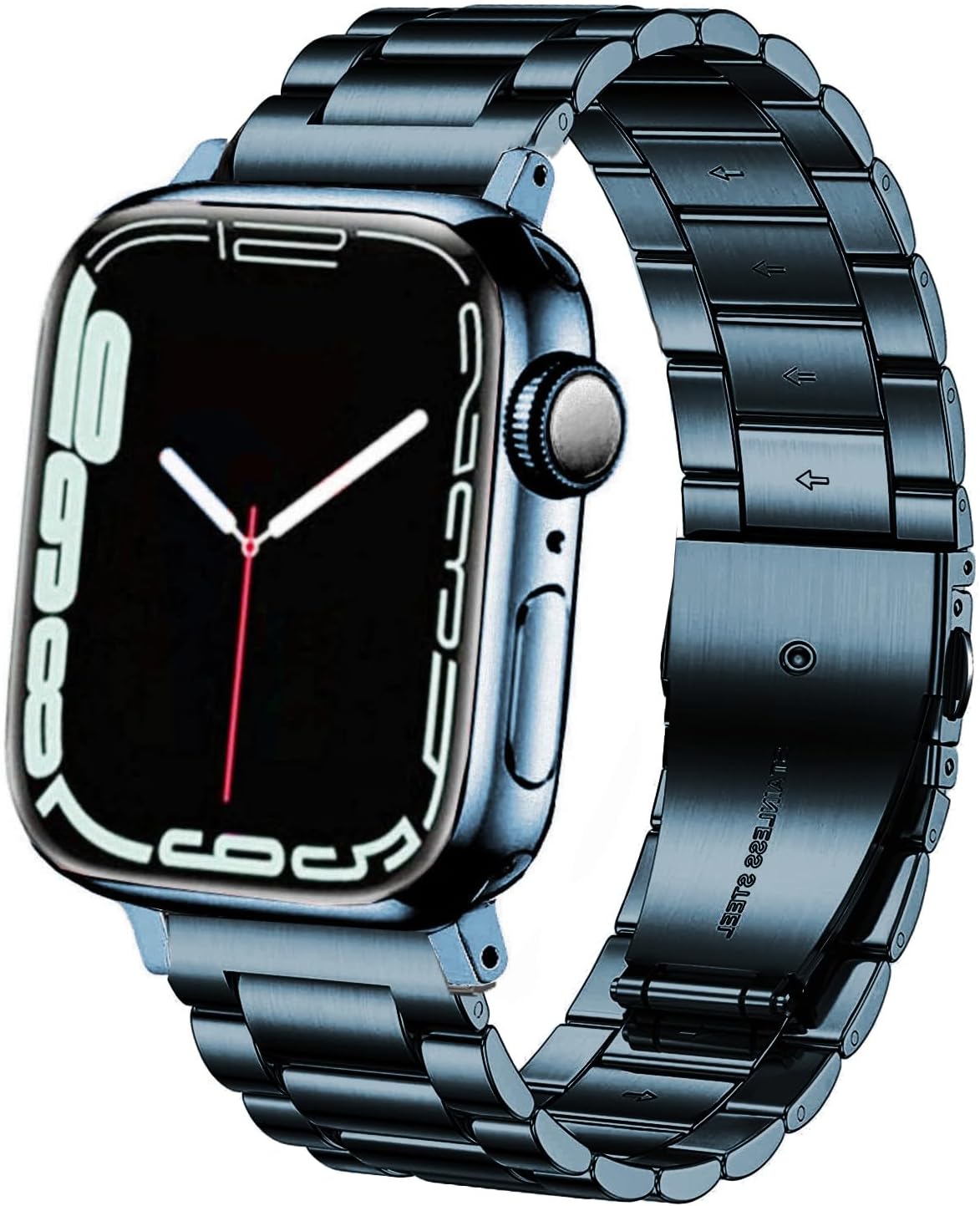 Strap Compatible with Apple Watch 38mm 40mm 44mm 41mm 45mm 42mm 46mm 49mm, Solid Stainless Steel Metal Replacement Bands for iWatch Series 10/9 / 8/7 / 6/5 / 4/3 / SE/Ultra Women Men