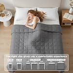 Weighted Blanket(10lbs 48''X72''), Soft and Cozy, Designed with Standard Grid Stitching, Suitable for Use Whilst Resting ona Sofa or Bed,Grey