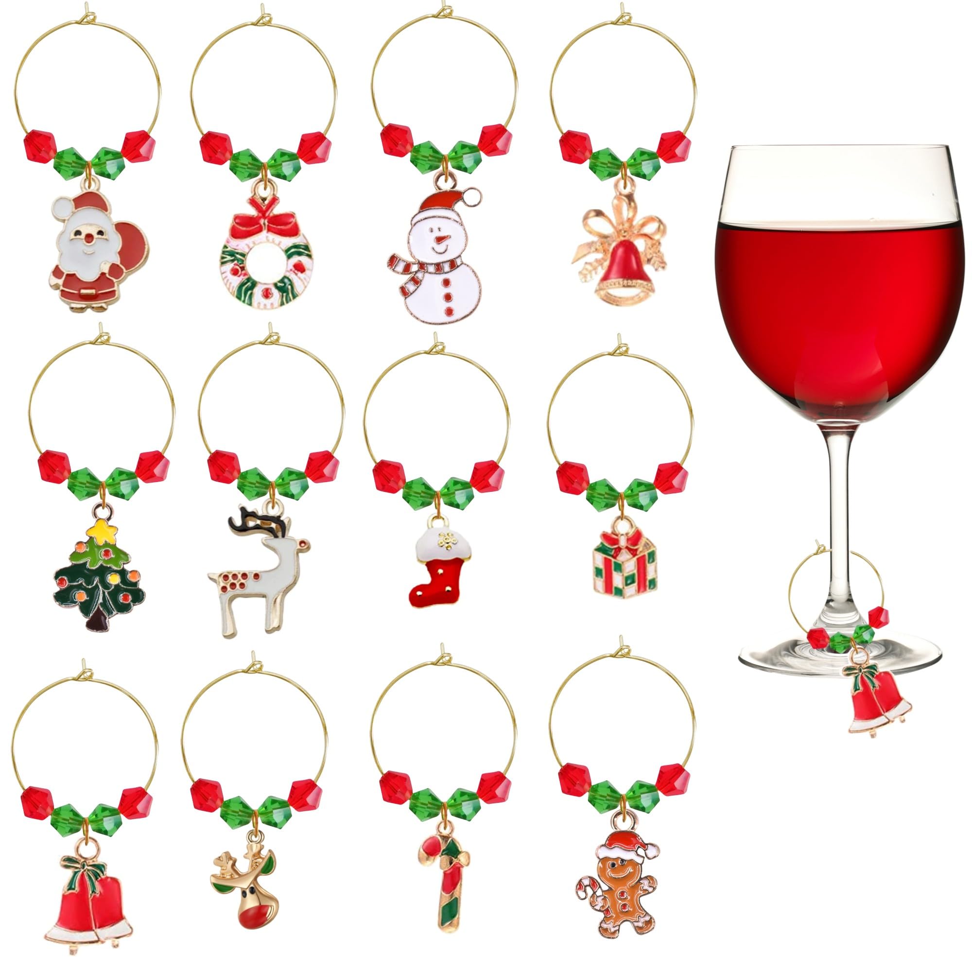 Christmas Wine Charms Festive Accessories for Your Holiday Party