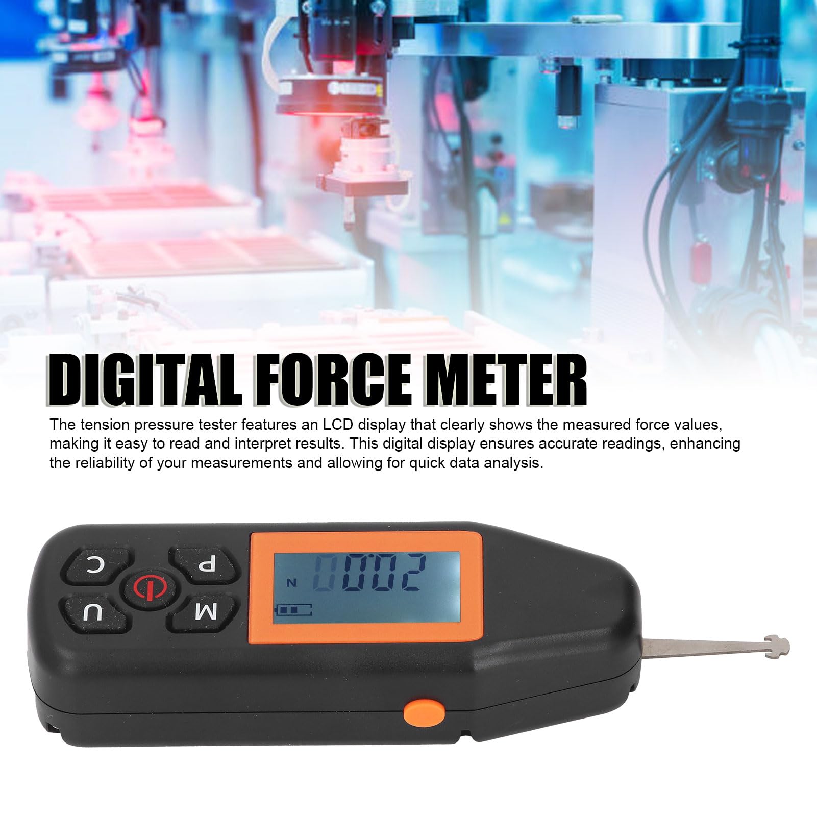 Digitales Kraftmessgerät, Push-Pull-Tester, 5 N Kapazität mit LCD-Display, Mehrere Einheiten, N LB Kg Oz für Messungen zu Hause Im Labor vor Ort