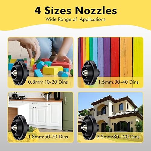 Miniatura 7 de Paint Sprayer Tool 1000W High Power Electric Spray Paint Gun Easy to Clean for Furniture Cabinets House Painting Black