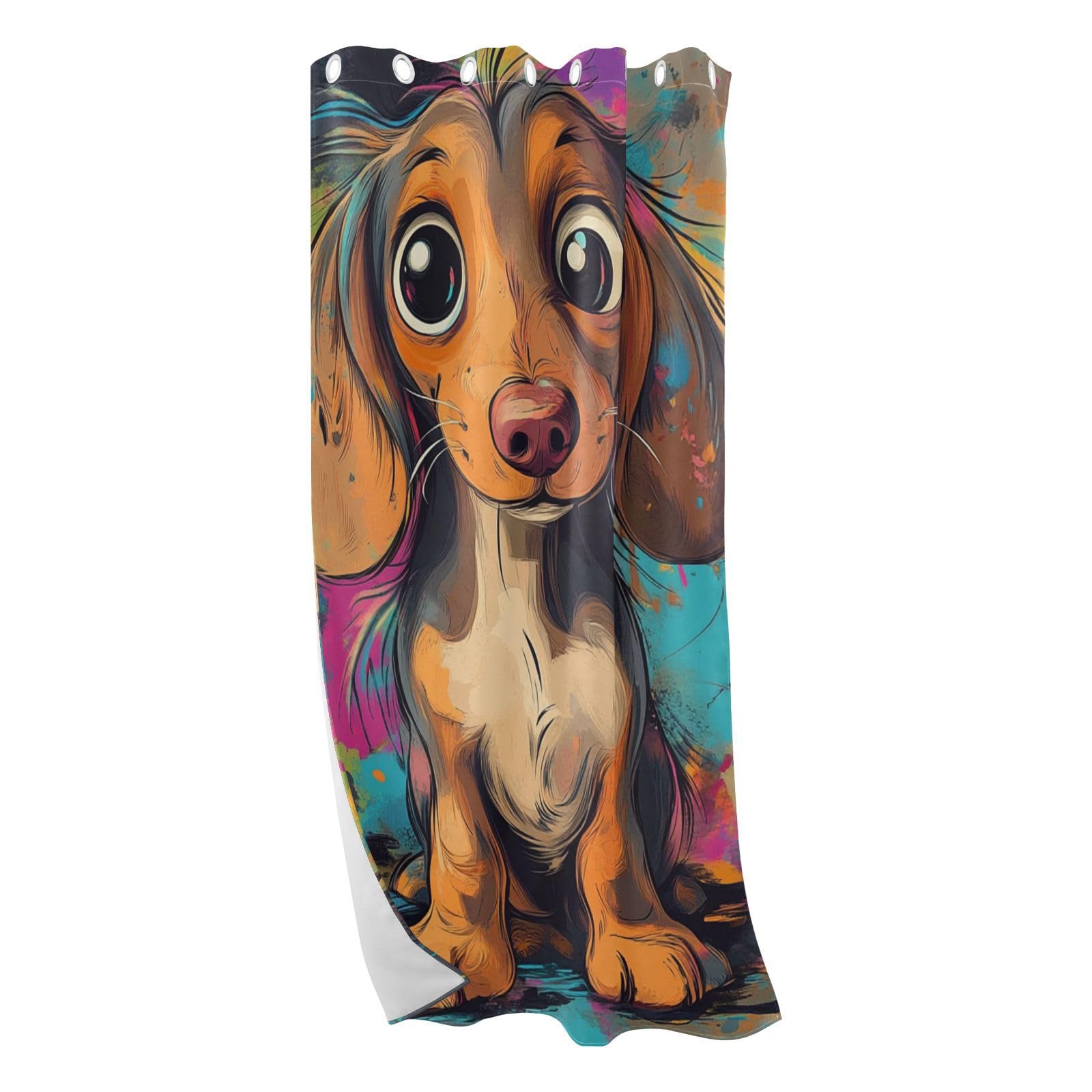 Rideaux occultants pour chambre occultation lumière salon motif chien