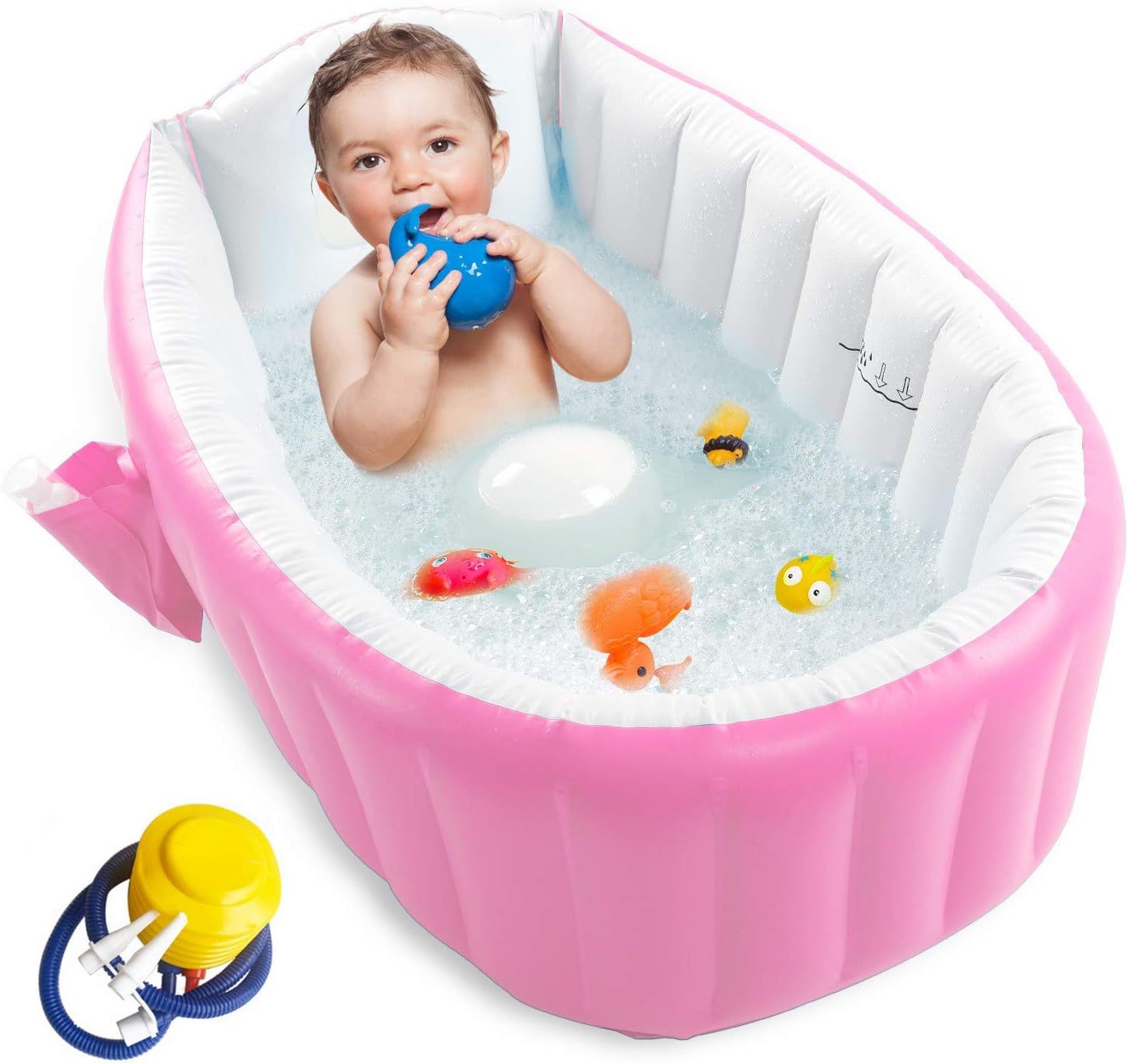 Amazon.com: Inflatable Baby Bathtub, Portable Infant Toddler Bathing ...