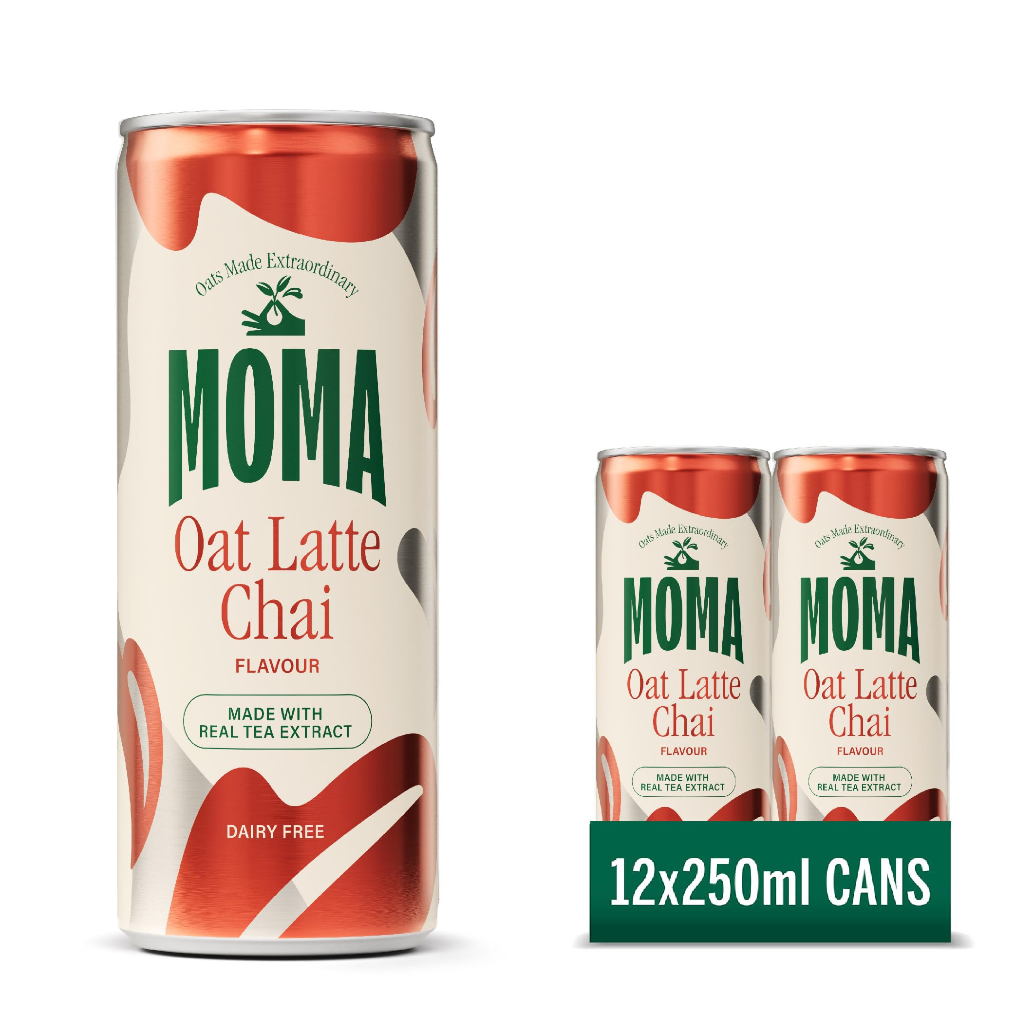 MOMA - Chai Oat Latte - Ready To Drink Can • 12 x 250ml Can • Preservative Free • Vegan • Dairy Free