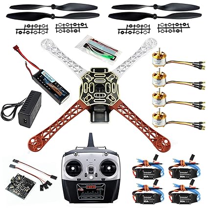 Qwinout Diy 2 4g 8ch Kk V2 3 F450 Frame Rc Quadcopter 4 Axle Ufo Unassembly Kit Rtf Arf Drone Kk Fc Version Toys Games Amazon Com