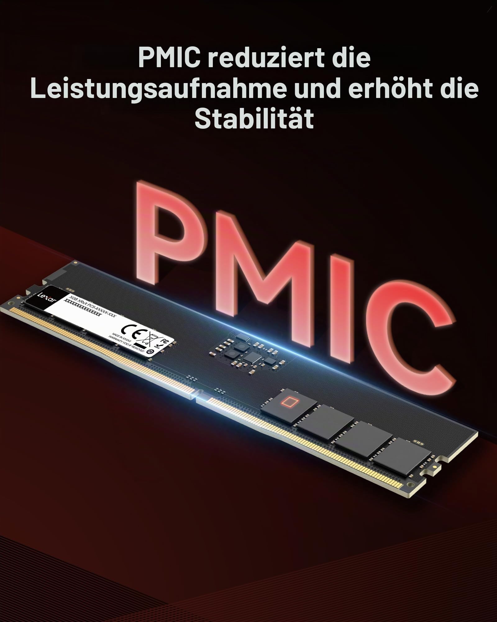 Lexar UDIMM 16GB DDR5 RAM 5600MHz CL46, 288-Pin Computer RAM, Hochleistungs-DRAM U-DIMM für PC/Computerspeicher, AI, 1,1V, CL46-45-45-90
