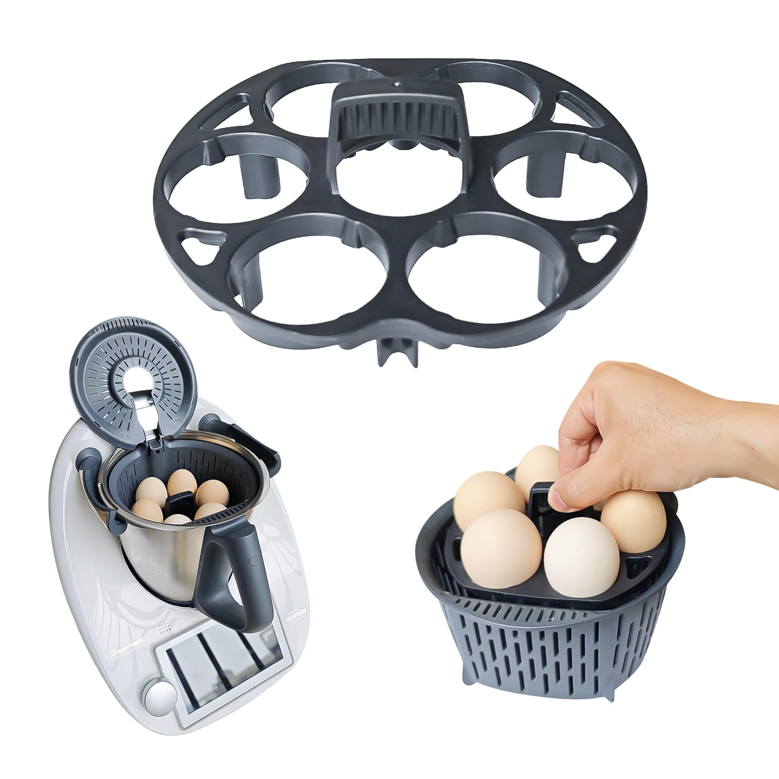 – Egg Boiling Insert for Thermomix, Monolayer Egg Holder Compatible with TM5, TM6, TM31, Ideal Egg Cooker Accessory for Soft & Hard Boiled Eggs