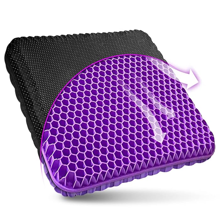 Buy Purple Gel Seat Cushion for Long Sitting ,Back, Sciatica, Hip