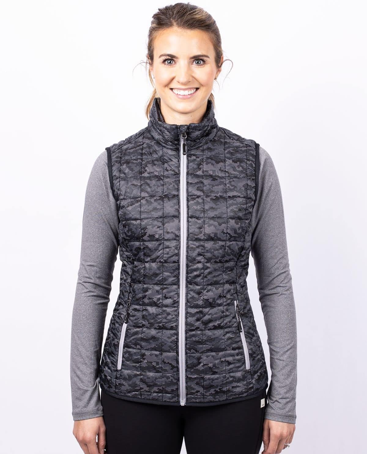 Cutter & Buck Women's NFL Rainier Printed Full-Zip Puffer Vest - Image 4