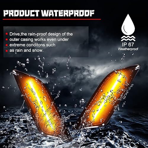 Miniatura 4 de Lente ahumada ámbar LED parachoques delantero luz de marcador lateral para 2012 2013 2014 Mercedes Benz W204 LCI C250 C300 C350 Clase C