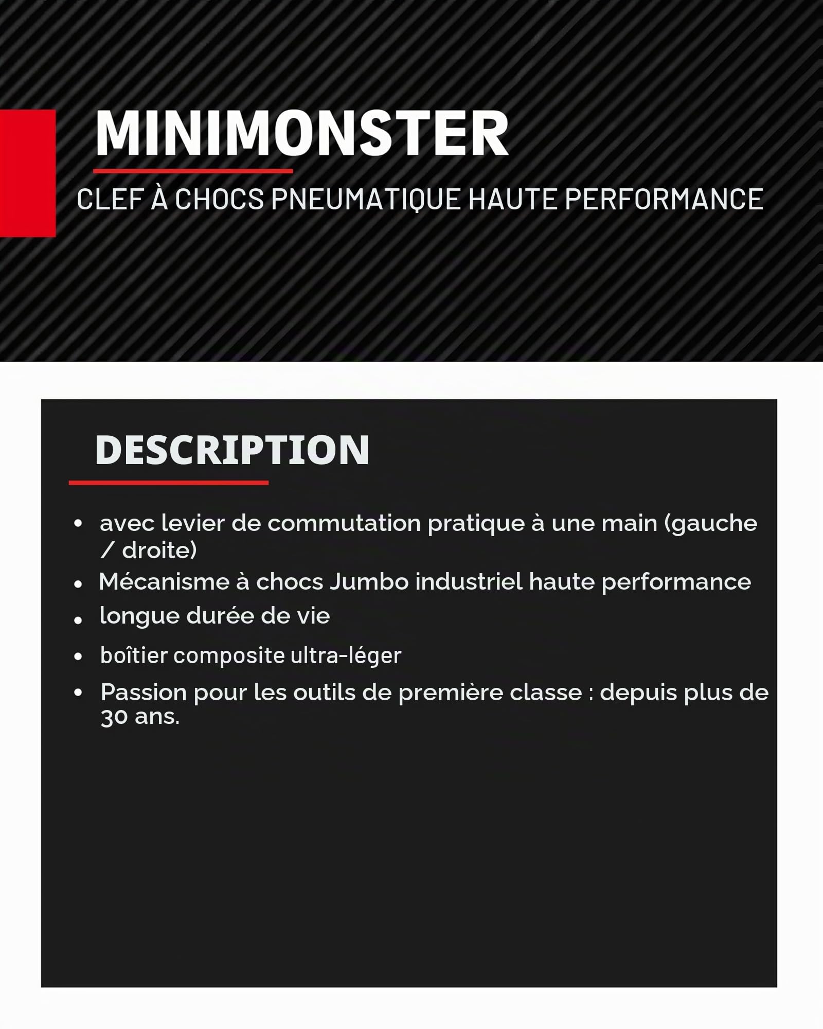 KS Tools 515.1150 1/2" miniMONSTER Xtremelight High Performance Pneumatic | Mini clé à chocs pneumatique MONSTER Xtremelight 1/2'', 1390Nm, haute performance