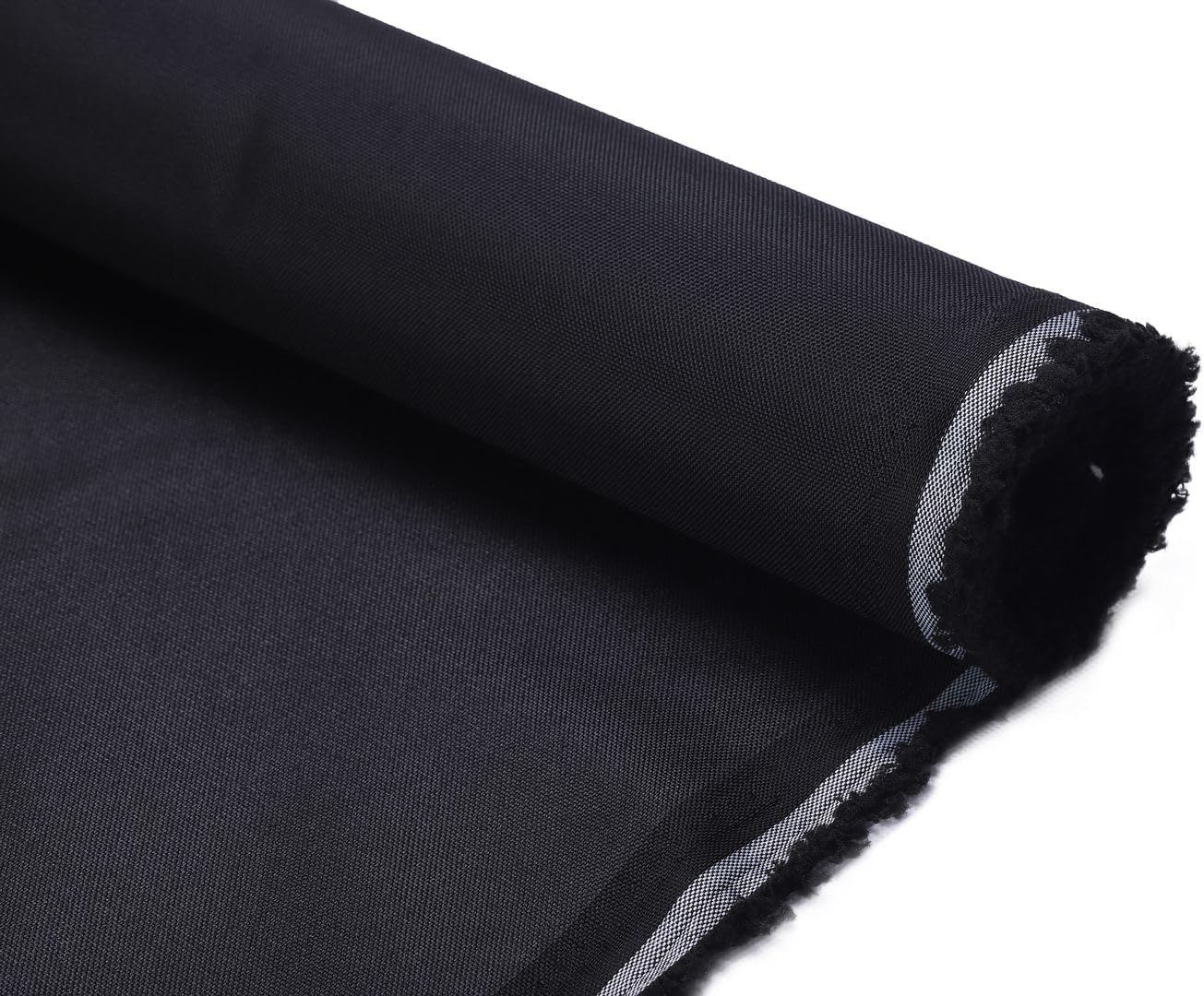 Mybecca Waterproof Canvas Marine Fabric 600 Denier Indoor/Outdoor PU Backing UV Protector Black 5 Yards