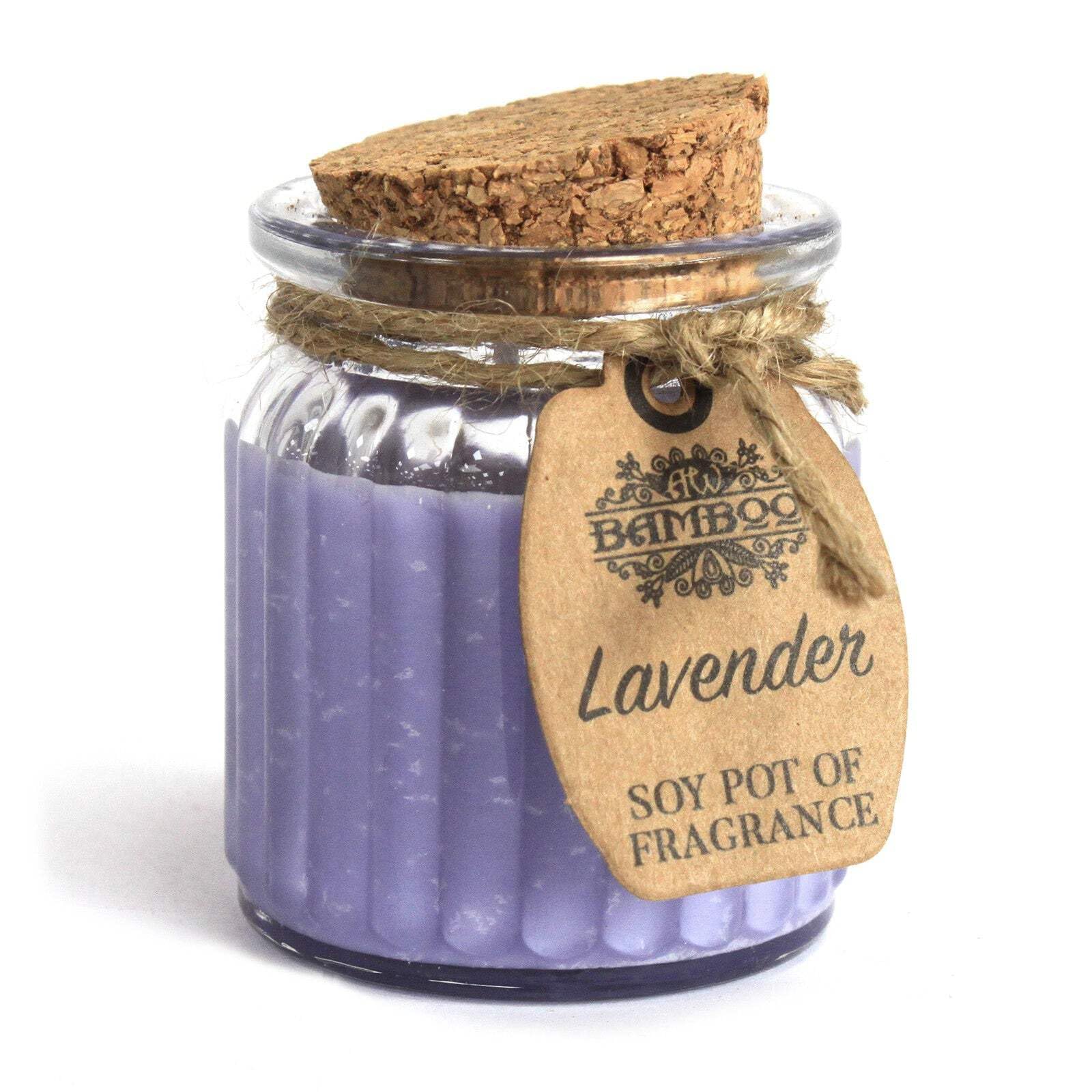 Soy Pot Of Fragrance Glass Jar Candle - Lavender