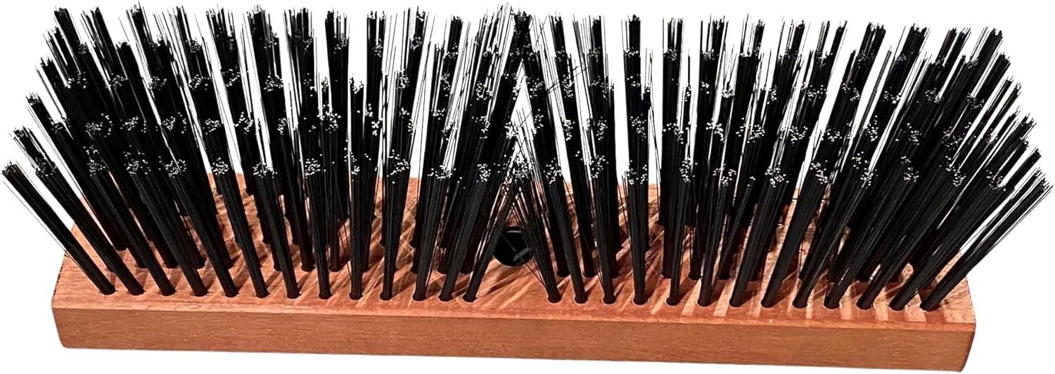 Magnolia Brush 3916 Steel Wire Broom Head, 16" Heavy-Duty Carbon Steel Wire Floor Broom, Wood Block – Head Only