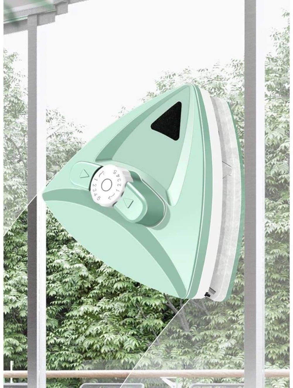 Diseño de triángulo magnético Ajustable de 5 velocidades Limpiador de Ventanas magnéticas de Doble Cara, con Soporte de Aislamiento magnético/de Mango portátil Limpiador de Cristal magnético, ve
