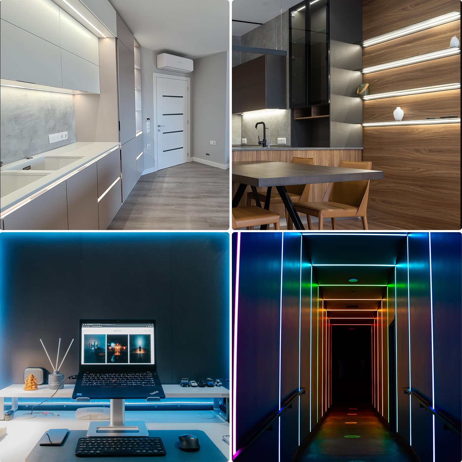 10× Profili per Strisce LED da 2 M in Alluminio （Totale 20 M）， Canalina led con Copertura Opaca, Compatibile con Strisce led di Larghezza Inferiore o Uguale a 15 mm - 26.7 x 10 MM (SL02, 10*2M=20M)