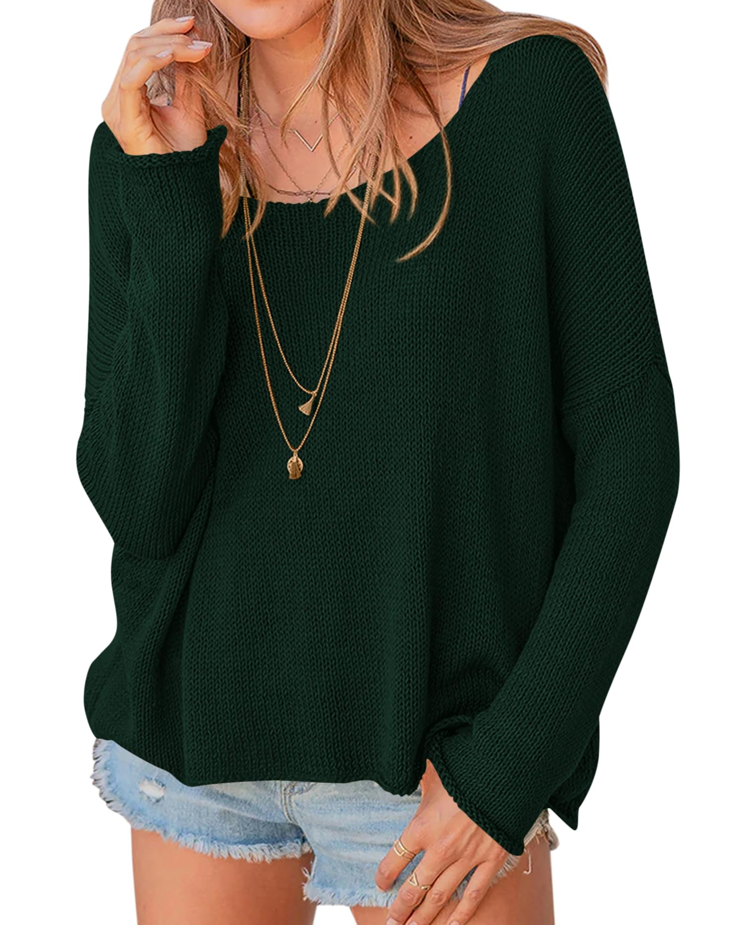 PRETTYGARDEN Womens Oversized Sweaters 2025 Casual Long Sleeve Scoop Neck Pullover Tops Loose Cozy Knit Fall Outfits