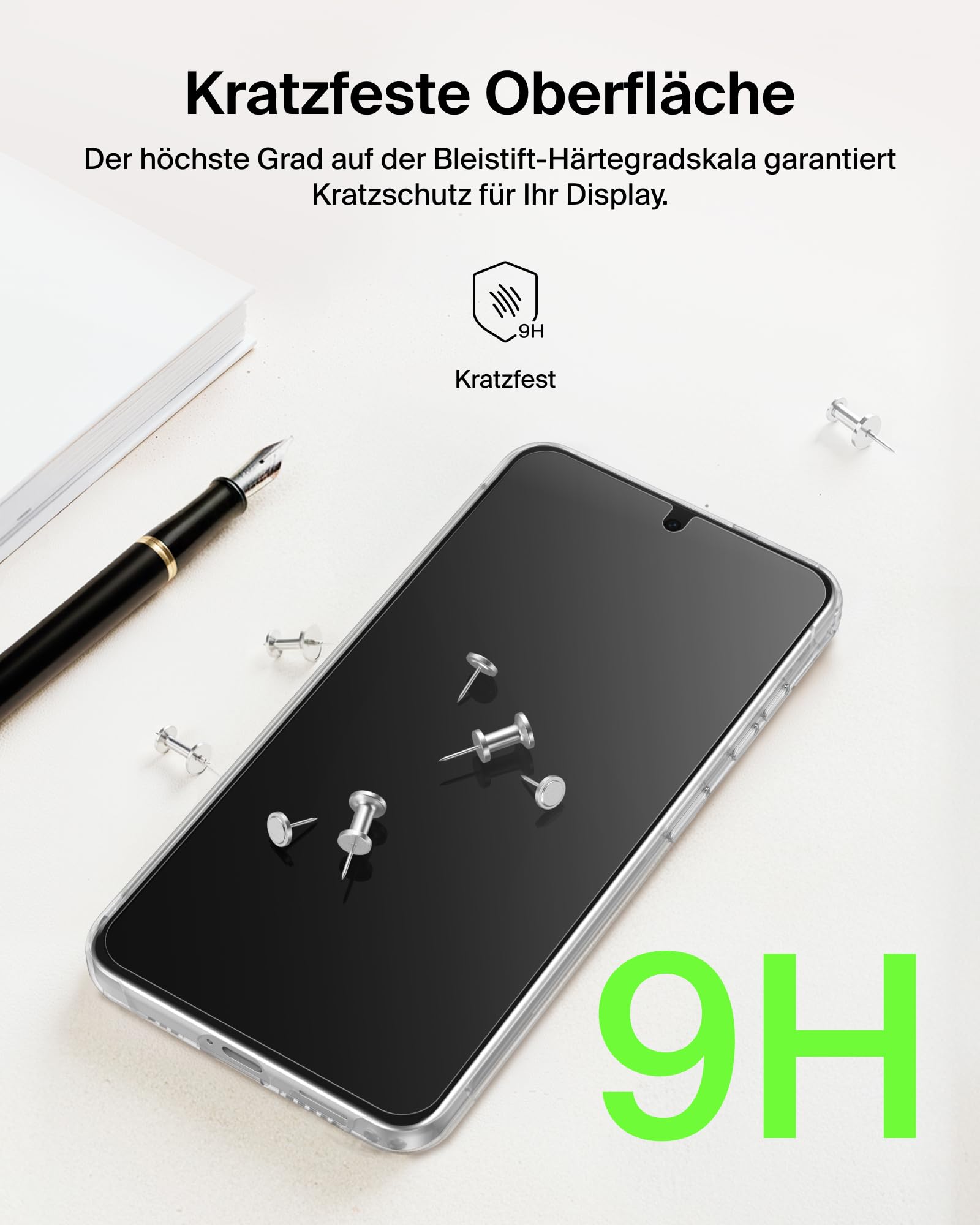 Belkin ScreenForce Titan 3 in 1 Handyhülle für Samsung Galaxy S26, Kratzfeste Schutzfolie und Anti-Reflex Kameraschutz, Folie und Stoßfeste Hülle mit Aufprallschutz bei Aufprall aus 4 m Höhe