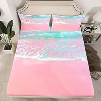 Vista 33 de Manfei Juego de sábanas bajeras de panal de galaxia, tamaño individual, 2 piezas, estampado geométrico hexagonal, funda de cama de cielo estrellado