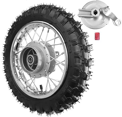 Neumático y llanta trasera de 1.4 x 10 pulgadas y freno de tambor con rodamiento de 0.472 in para 507090110cc BBR50 DRZ70 TTR50 DRZ50 CRF50 PW50