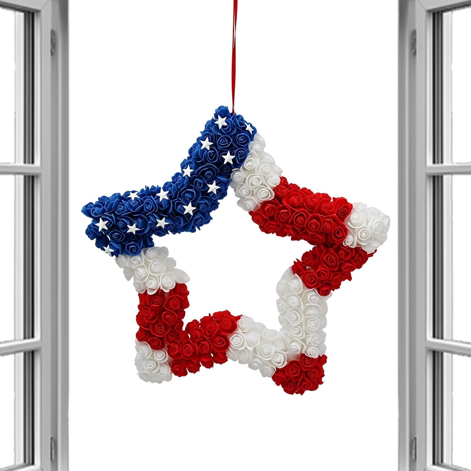 Couronne du 4 juillet pour raviver une décoration murale extérieure terne pendant les vacances