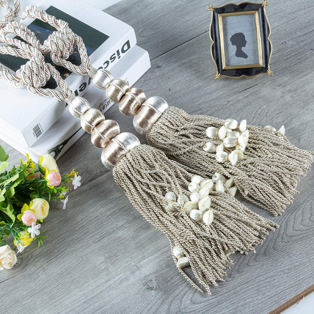 Embrasses de Rideaux, Corde de Tissage décorative, embrasses de Rideaux à Pampilles, Une Paire d'accessoires de Ceinture de Rangement créatifs de Style européen Haut de Gamme à Suspendre