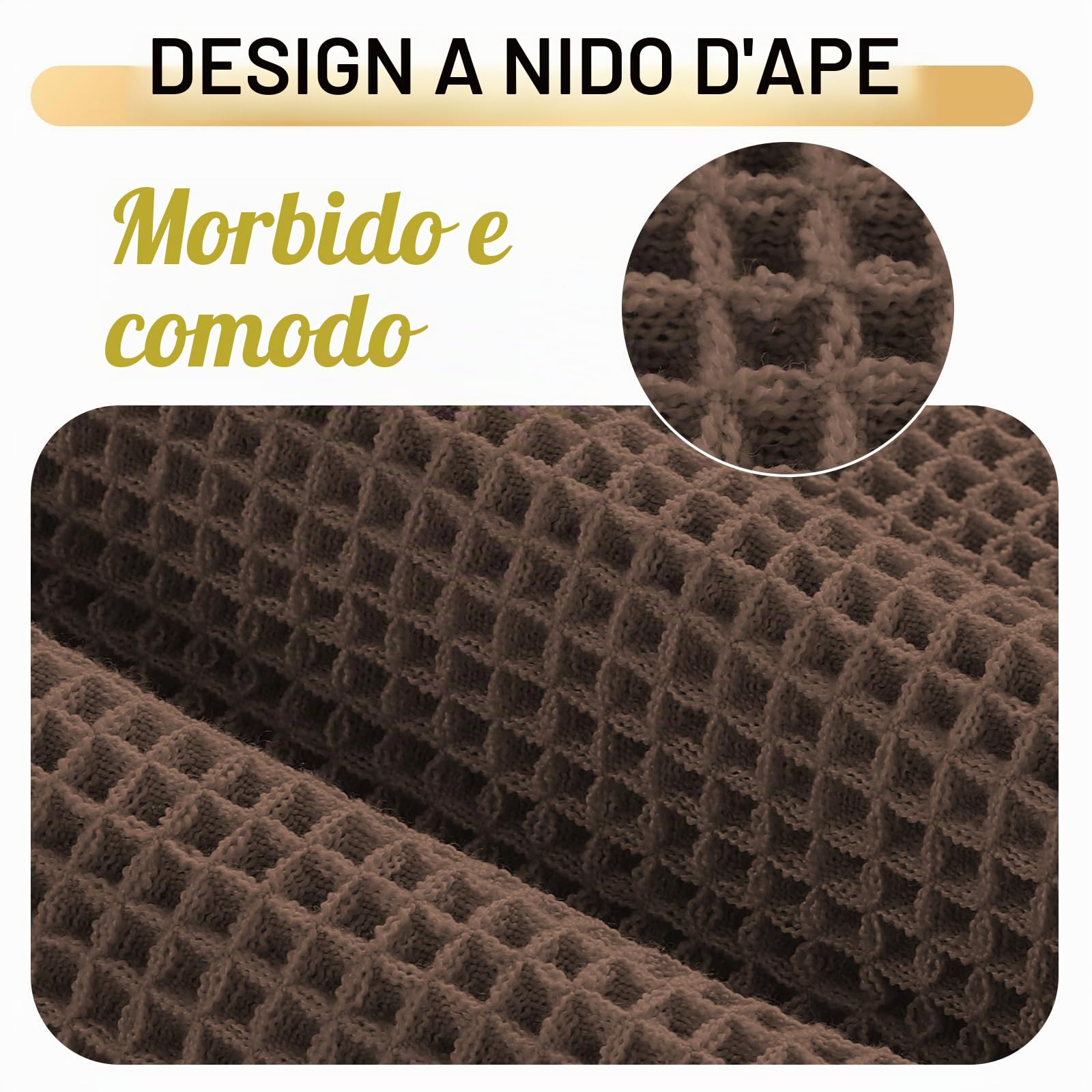 Tappeto Bagno Assorbente - Tappeti Bagno Antiscivolo Waffle Assorbente ad Asciugatura Rapida - Tappeto Bagno Antiscivolo Lavabile Morbido in Microfibra (Cioccolato,60x180 cm)