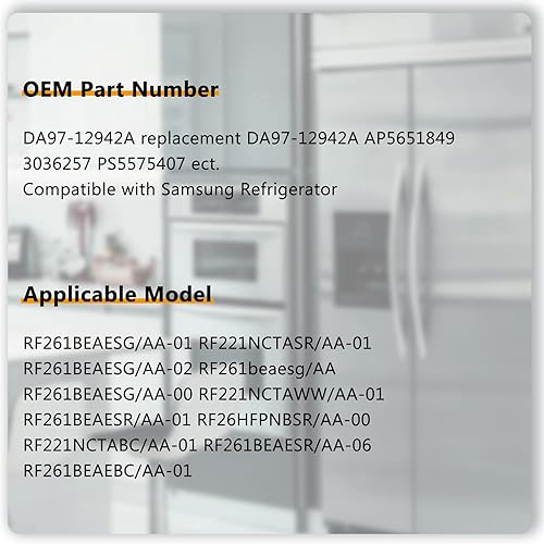 Miniatura 5 de DA97-12942A (OEM) - Dispensador de cubierta de hielo compatible con accesorios de dispensador de agua para refrigerador Samsung, reemplaza los
