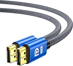 8K DisplayPort Cable 1M - [8K@60Hz, 4K@144Hz, 2K@240Hz, 32.4Gbps] HDR10, DSC 1.2a, G-Sync and Free-Sync, DP 1.4 Cable for Gaming Monitor, Graphics Card, PC - Blue