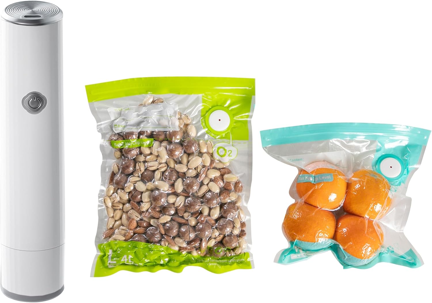 THETCHRY ポータブル真空シーラー 旅行用 コンパクト真空シーラー 食品用強力真空機 10袋入り ビニール袋付き小型シーラー