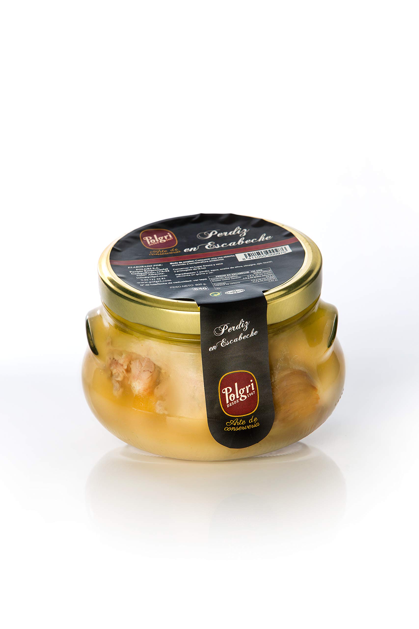 POLGRI Perdiz en Escabeche Gourmet 600 gr Conserva Premium Receta Manchega