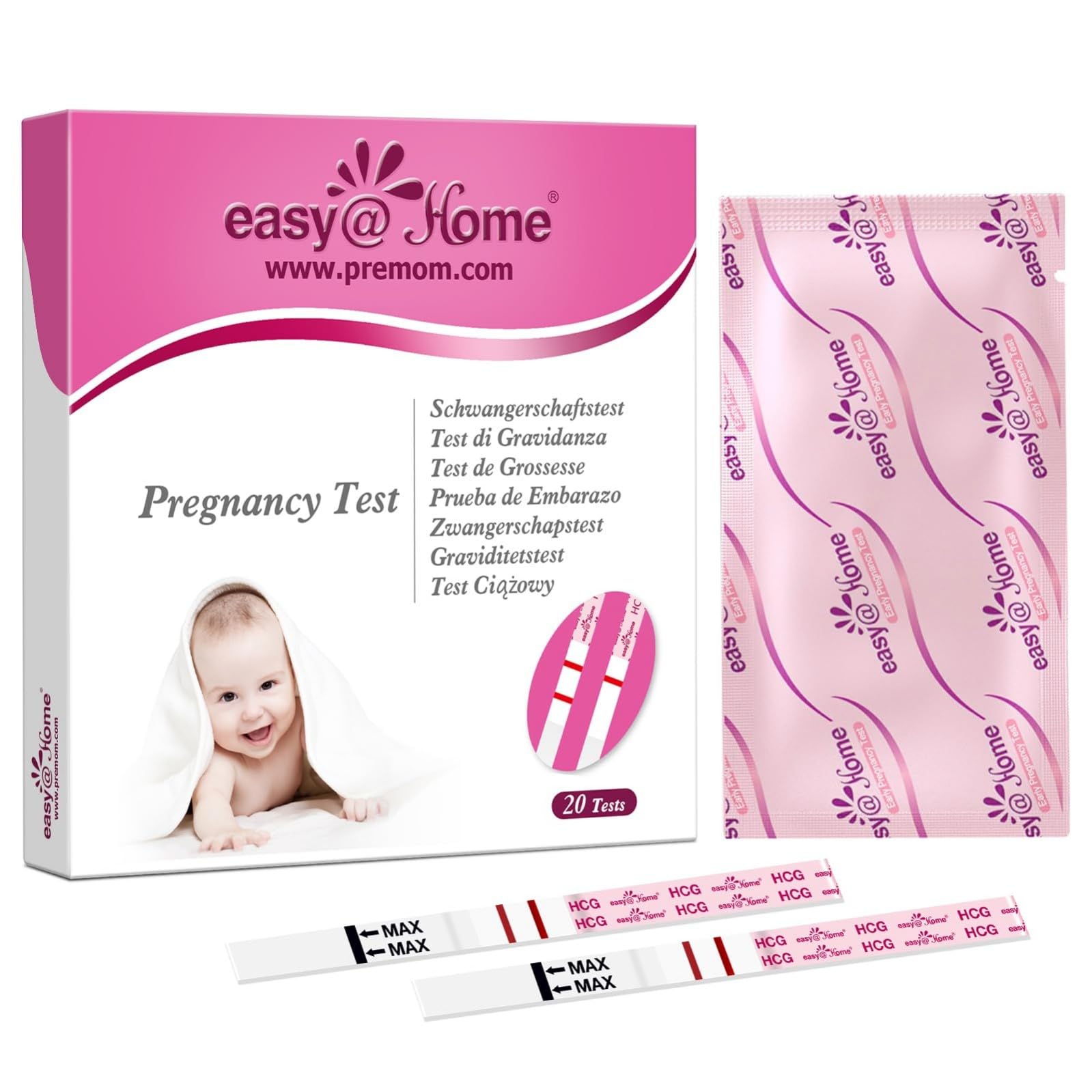 20 x Test di Gravidanza Precoce 10mIU/ml Ultra Sensibile Pregnancy Test