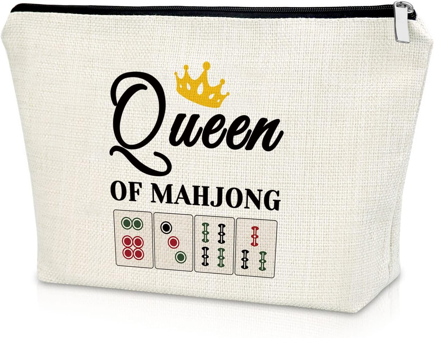 Sazuwu Mahjong Gifts for Women Funny Purple Makeup Bag Mahjong Themed Items Mahjong Lover Gifts for Mahjong Players Lucky Mahjong Gifts for Mom Sister Birthday Christmas Gifts Travel Pouch