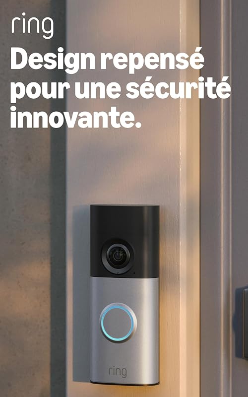 Ring sonnette vidéo Plus filaire Retinal 2K avec adaptateur secteur