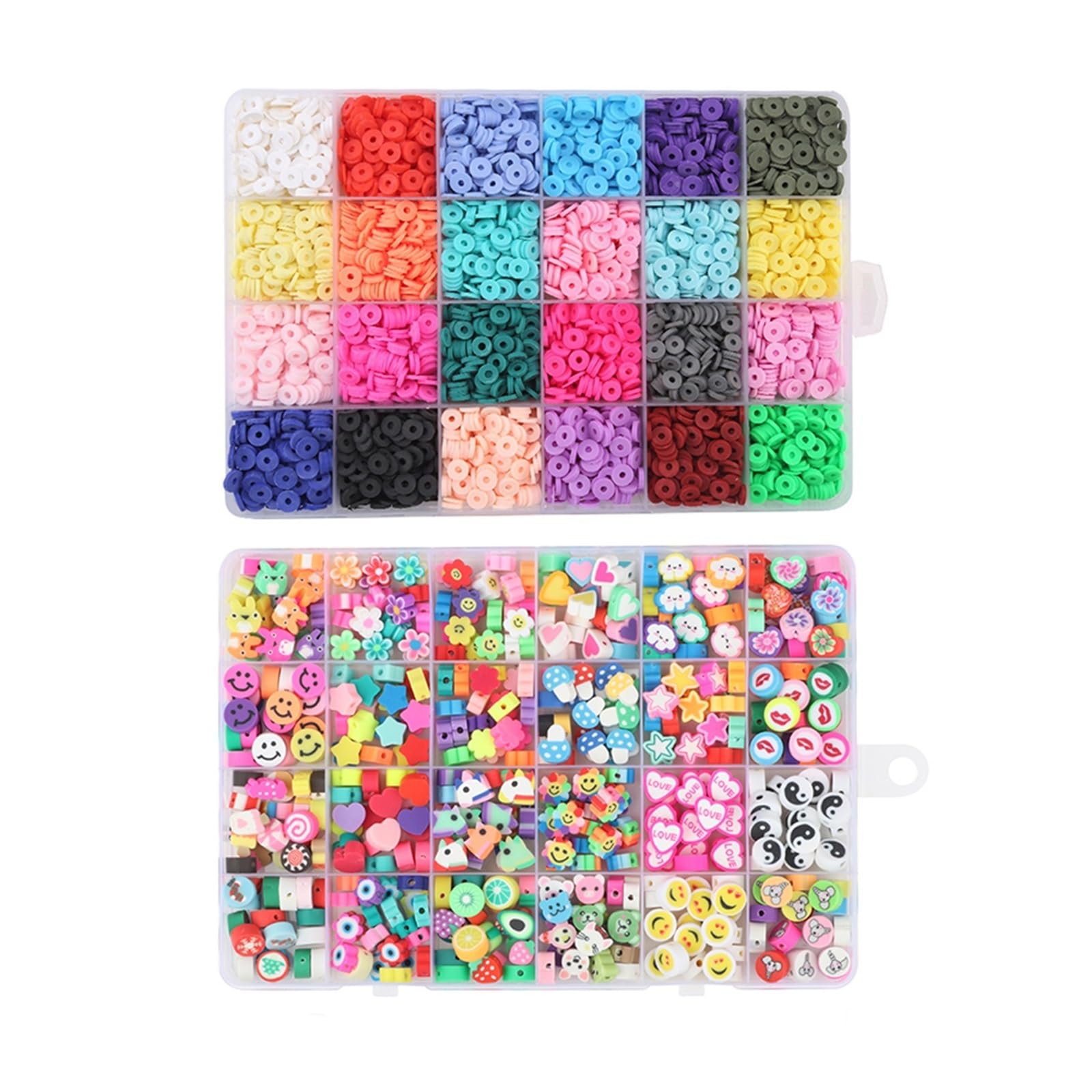 Kit di perline fai da te Kit for realizzare braccialetti con perline di argilla(4-3840pcs)