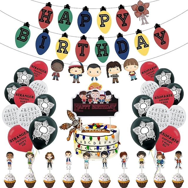 Ginkago Birthday Party Decorations Theme Party Banner Toppers Balloons Decor for Birthday Party Celebration, Party Favor Supplies