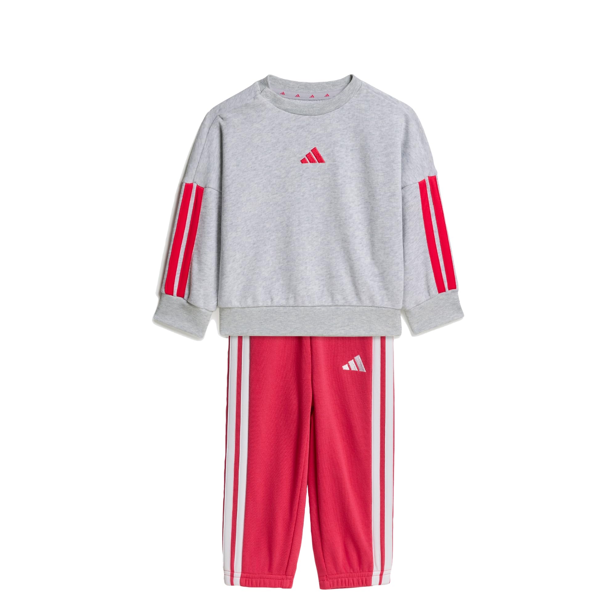 adidas Uniseks - niemowleta Essentials Jogger Track_Suit, light grey heather/power pink, 6-9 Months