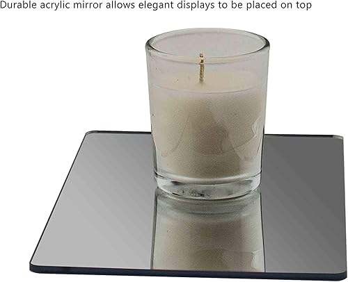 Miniatura 3 de Marketing Holders Pequeña hoja de espejo acrílico 3 78 "x 5 78" plexiglás decorativo placa de superficie reflectante para decoración y mesa de
