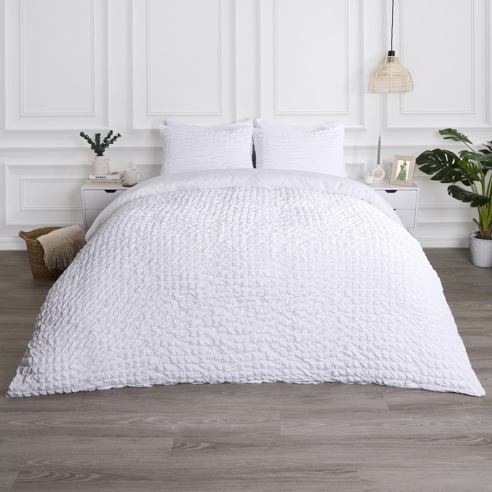OHS White Bedding Double Duvet Set
