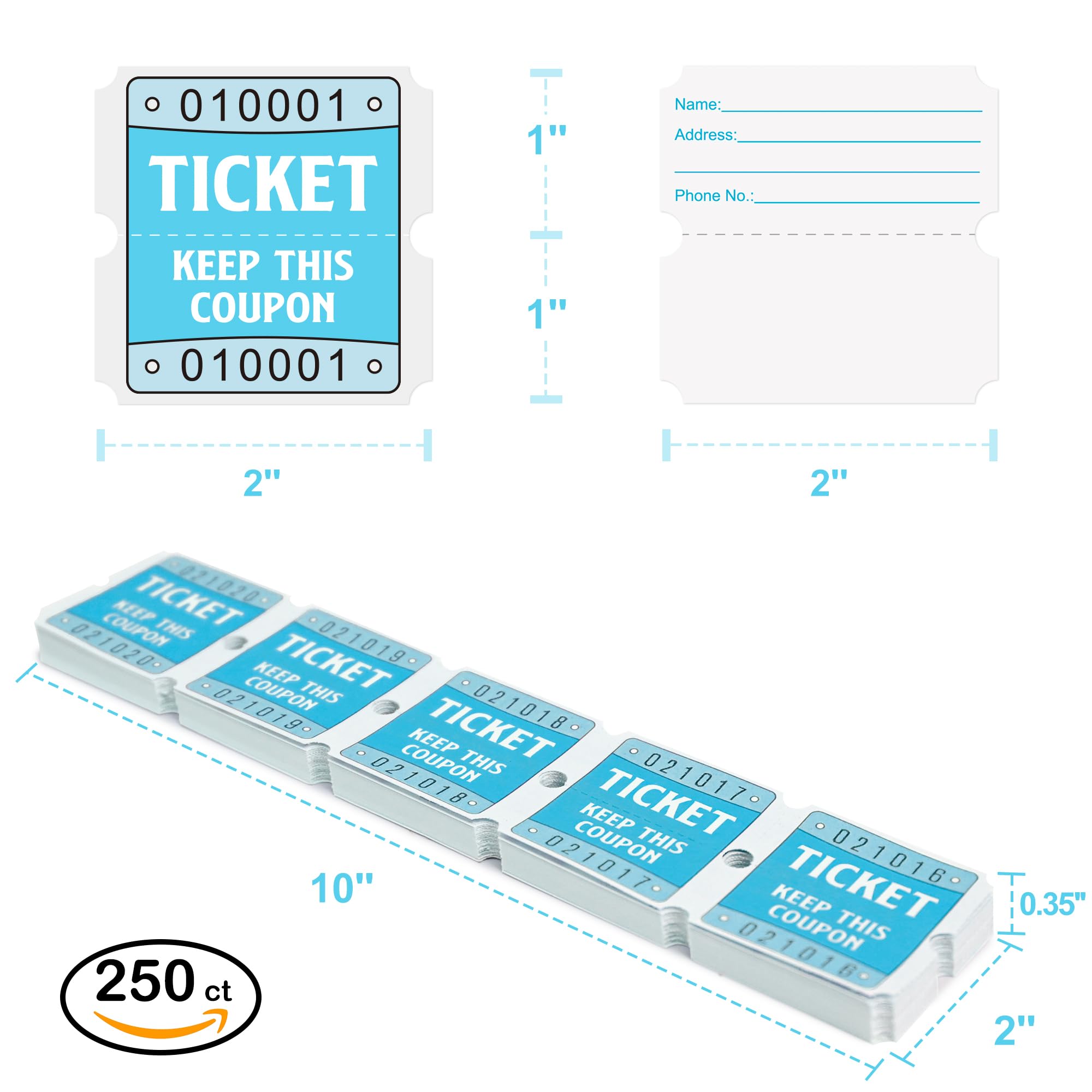 Snapklik.com : DGBDPACK 250 Raffle Tickets, 50/50 Raffle Tickets ...
