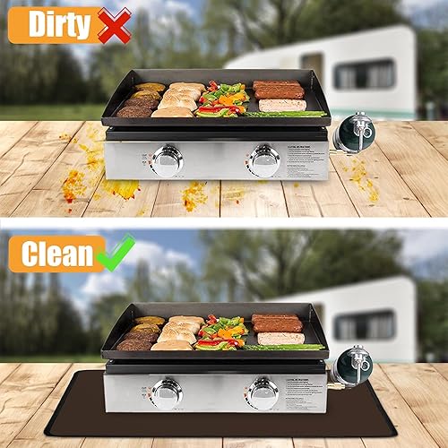 Miniatura 65 de Alfombrillas resistentes al calor de 25 x 19.5 pulgadas para parrilla al aire libre para proteger tu mesa de preparación y mesa de parrilla al aire