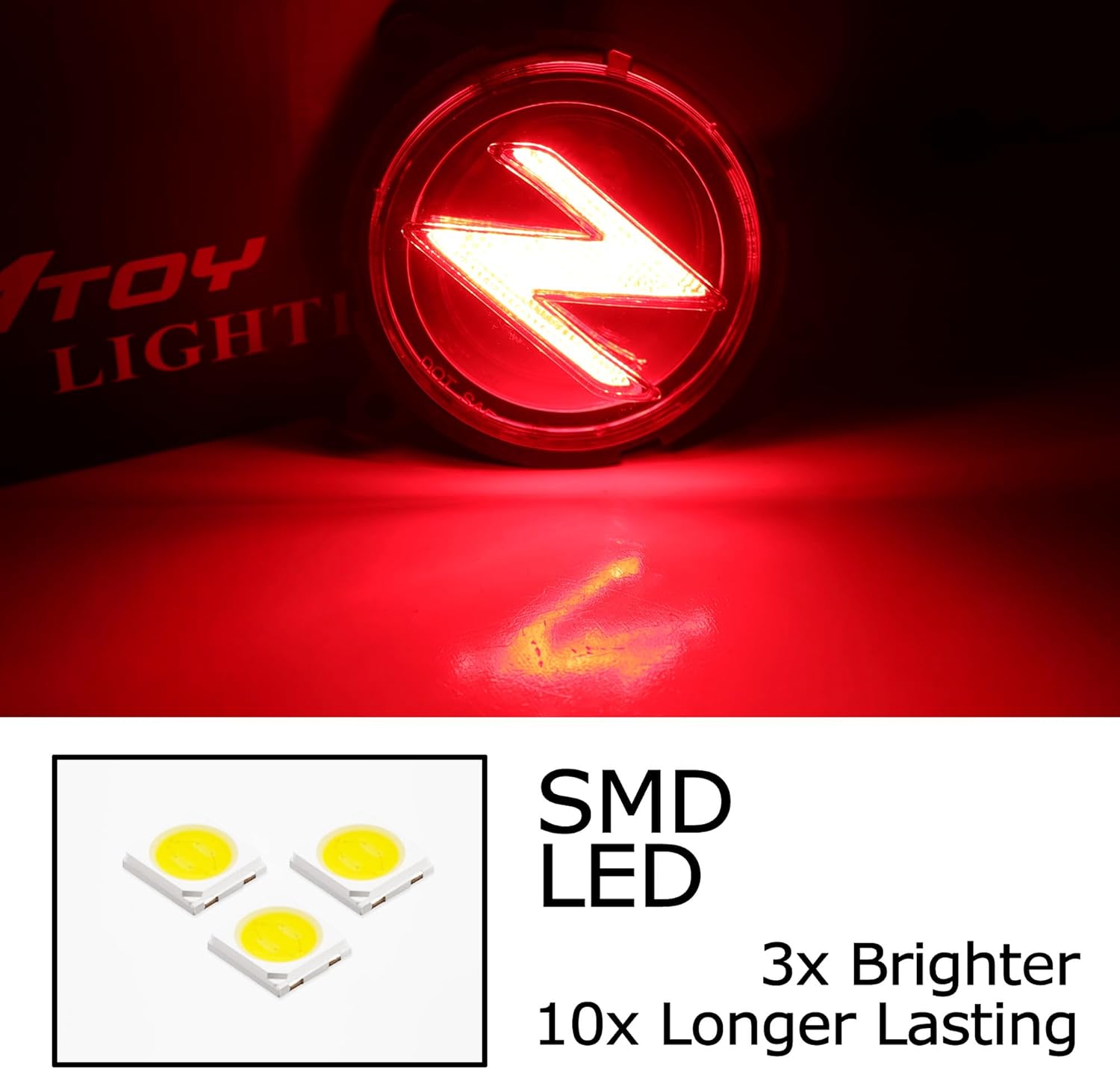 iJDMTOY Red Chrome Reflective Lens Red Illuminated Z-Emblem Full LED Rear Bumper Side Marker Lights Compatible With BMW 2003-2008 Z4 Roadster/Coupe