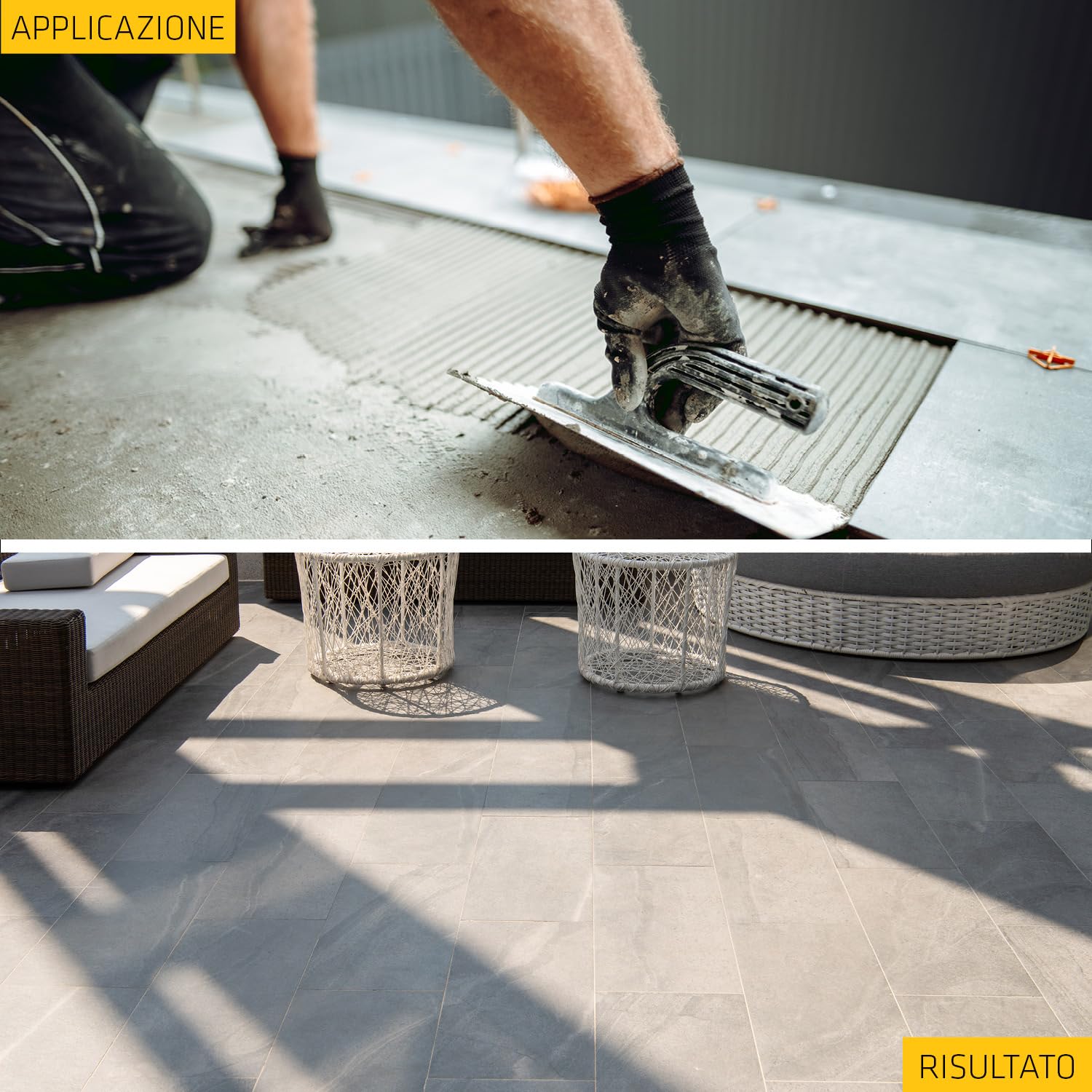 SIKA - Adesivo impermeabilizzante - SikaBond T8 - Beige - 10L | La soluzione per incollare e proteggere terrazze e bagni dall'acqua in un solo passaggio - Elastico e duraturo