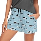 Oarencol Women's Pajama Shorts Sleepwear Lounge Sleep Bottom with Pockets S-XXL